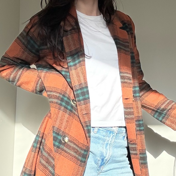 Plaid Trench Coat - Picture 2 of 9